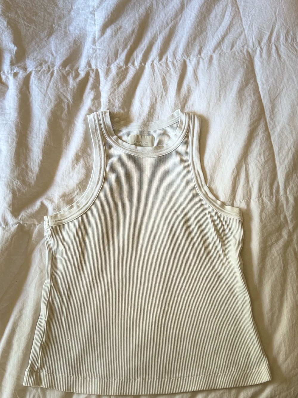 Citizens Of Humanity Ribbed Ivory Tank Top